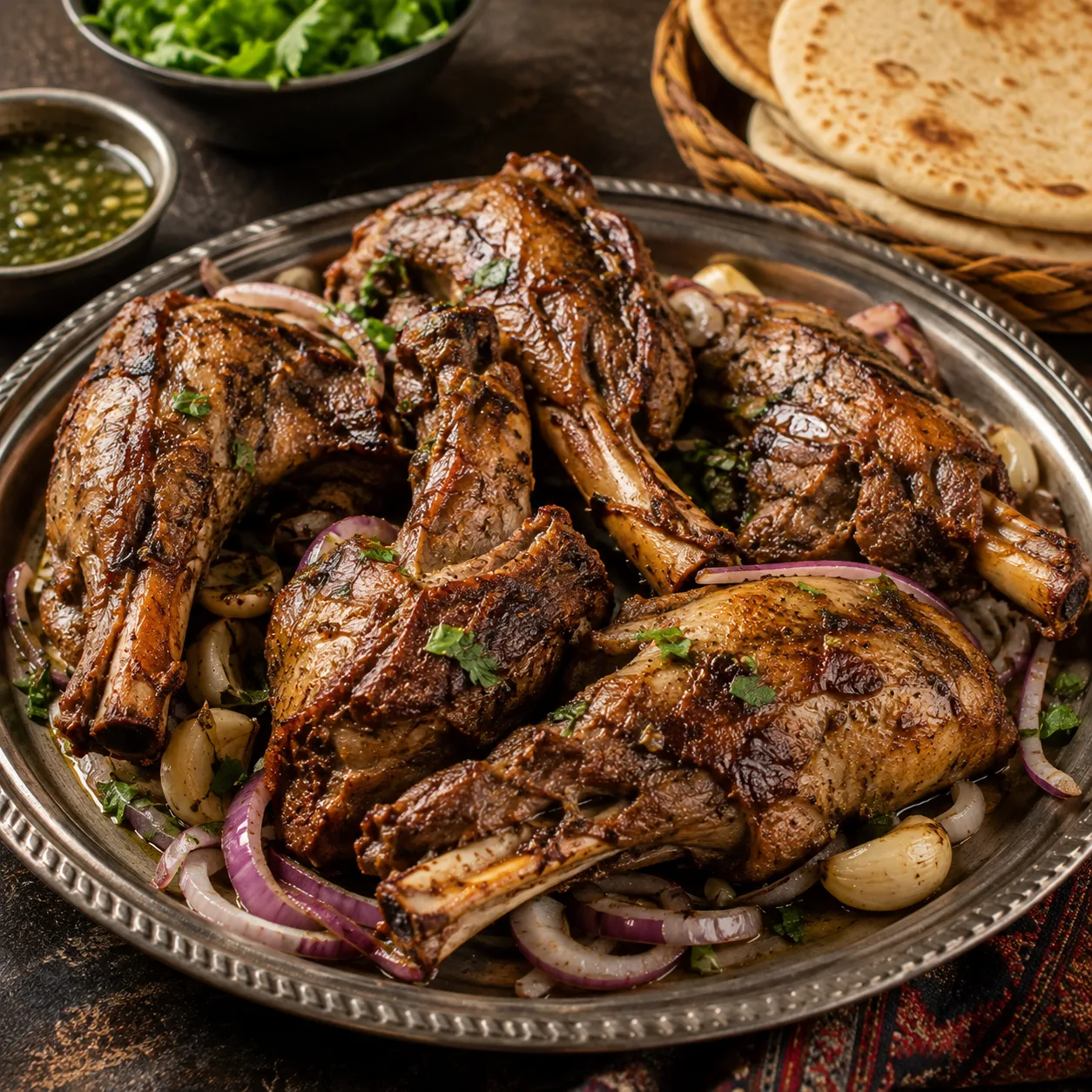 موزات غنم مشوية